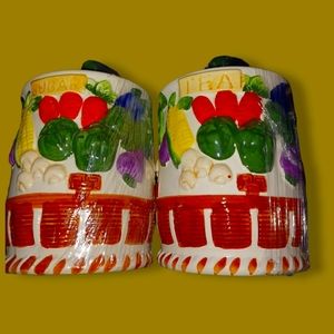 Vintage  Tea And Sugar Cannister  Set